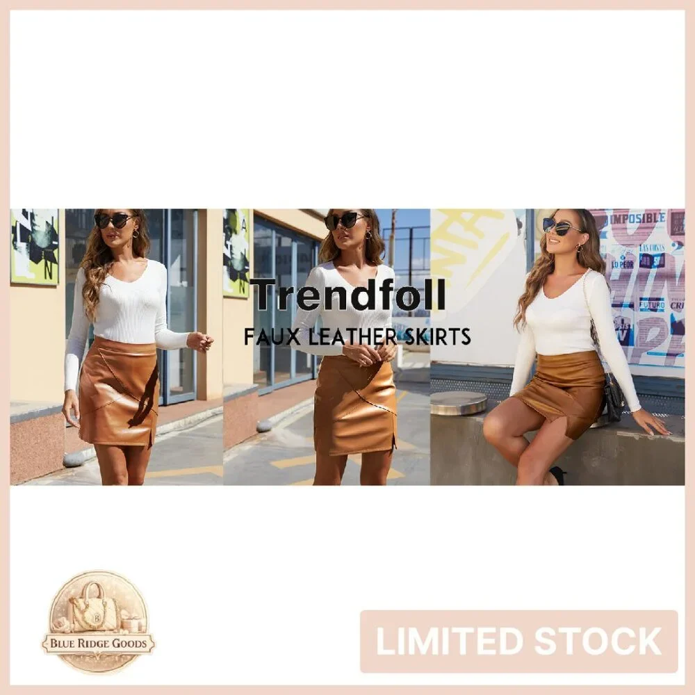 Faux Leather High Waisted Bodycon Pencil Mini Skirt with Shorts Y2K Chic